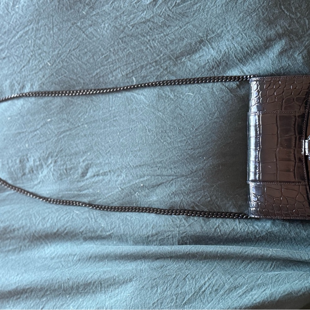 Balenciaga Black Croc-Embossed Clutch - Picture 4 of 4